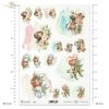children, girl, boy, watercolours, children's faces in flowers, kids, girls, retro, flowers, angels, smiles, hats, hairdos, pastel colours, Aquarelle, Kindergesichter in Blumen, Kinder, Mädchen, Junge, Retro, Blumen